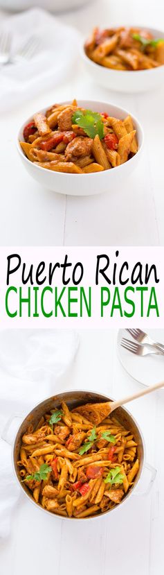 Puerto Rican Chicken Pasta