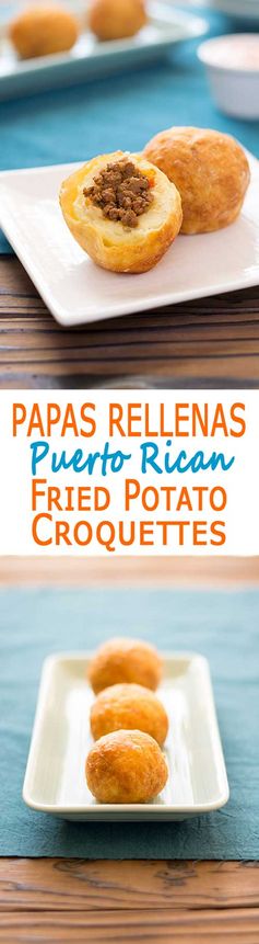 Puerto Rican Papas Rellenas (Stuffed Potatoes