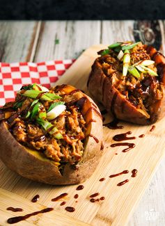 Pulled Pork Stuffed Sweet Potatoes