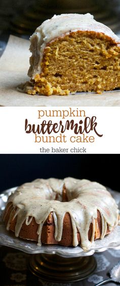 Pumpkin Buttermilk Bundt Cake with Brown Butter Icing