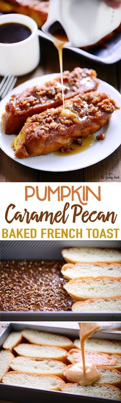 Pumpkin Caramel Pecan Baked French Toast