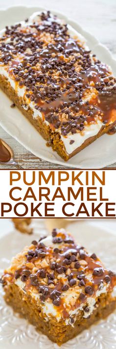 Pumpkin Caramel Poke Cake