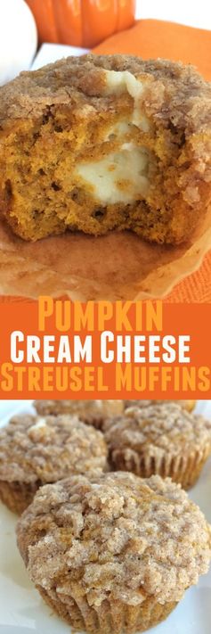 Pumpkin Cream Cheese Streusel Muffins