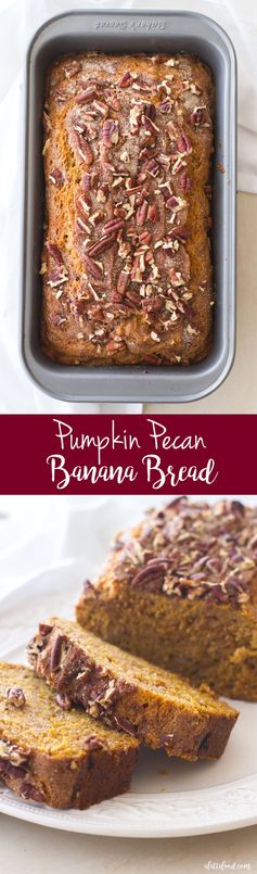 Pumpkin Pecan Banana Bread