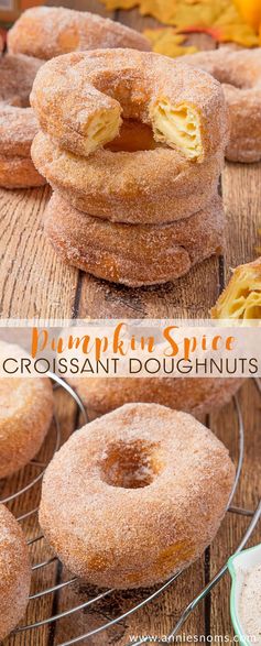 Pumpkin Spice Croissant Doughnuts