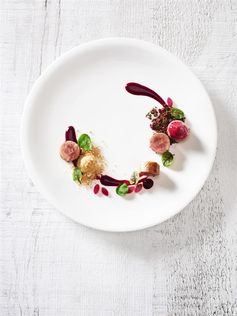 Quail Roulade with Beets and Smoked Apple for S Pellegrino Young Chef 2015