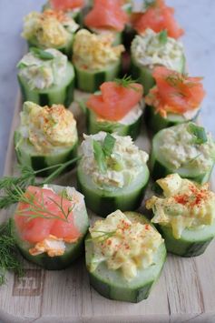 Quick and Easy Cucumber Bites . . Three Ways