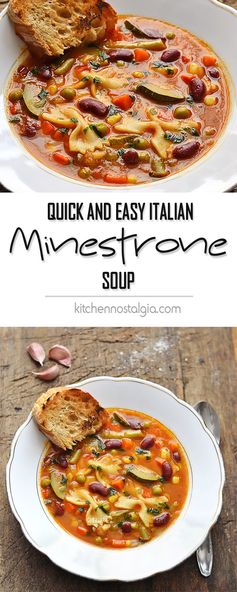 Quick and Easy Italian Minestrone Soup