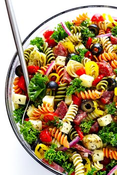 Rainbow Antipasto Pasta Salad