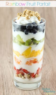 Rainbow Fruit and Yogurt Parfait