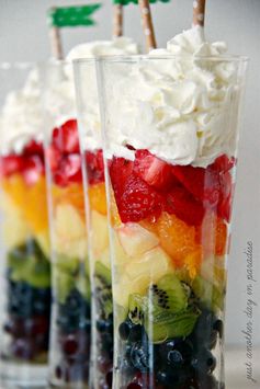 Rainbow Fruit Salad Parfaits