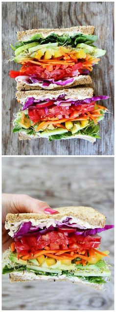 Rainbow Vegetable Sandwich