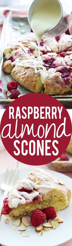Raspberry Almond Scones