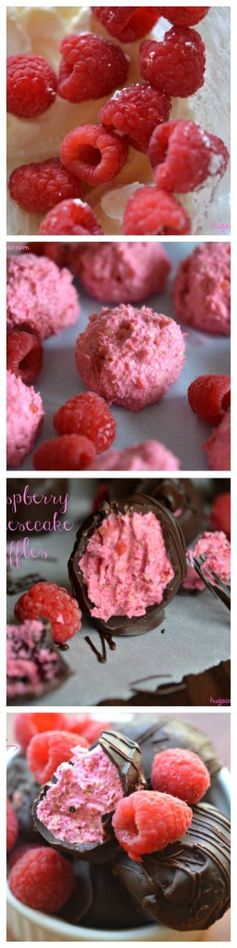 Raspberry Cheesecake Chocolate Truffles