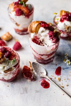 Raspberry Fools with Honey Butter Croissants