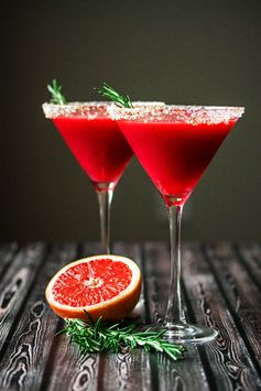 Raspberry Grapefruit & Rosemary Martini