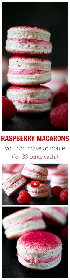 Raspberry Macarons Recipe (Video Tutorial