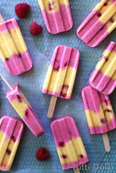 Raspberry-Mango Popsicles