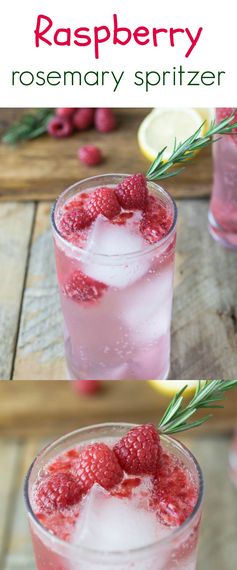 Raspberry rosemary spritzer