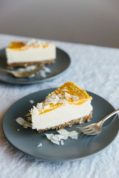 Raw Coconut, Macadamia and Mango Cheesecake