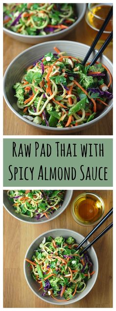 Raw Pad Thai with Spicy Almond Sauce