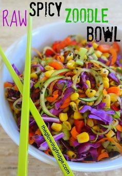 Raw Spicy Zoodle Bowl