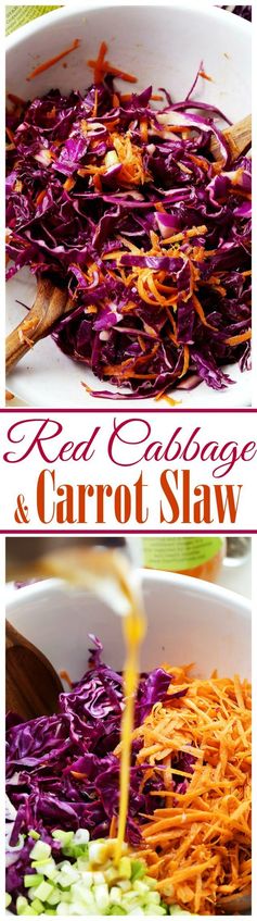 Red Cabbage and Carrot Slaw