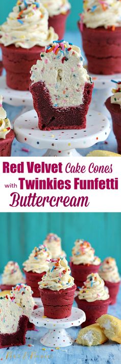 Red Velvet Cake Cone