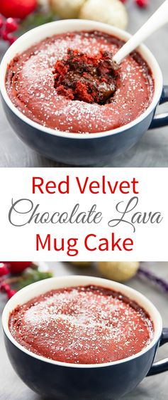 Red Velvet Lava Mug Cake