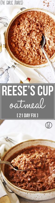 Reese's Cup Oatmeal [21 Day Fix]