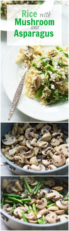 Rice with Mushroom and Asparagus