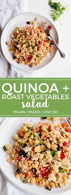 Roast Vegetable Quinoa Salad (Vegan + GF