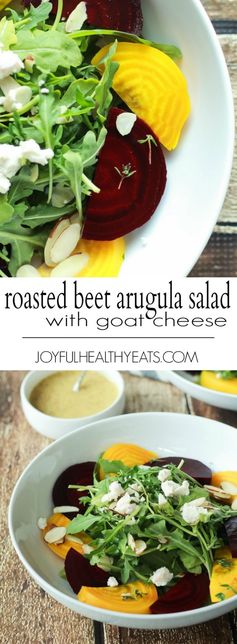 Roasted Beet Arugula Salad with Goat Cheese