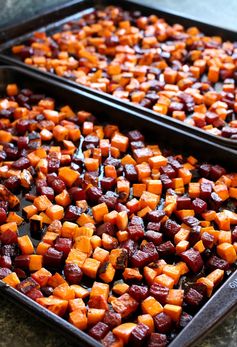 Roasted Beets and Sweets with Brown Butter Maple Glaze