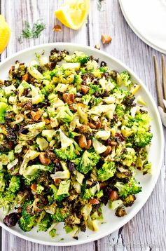 Roasted Broccoli Salad with Lemons and Almonds