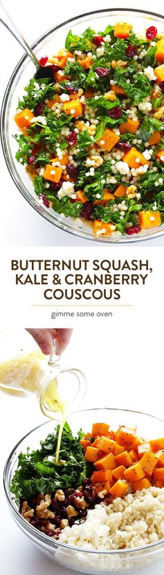 Roasted Butternut Squash, Kale and Cranberry Couscous