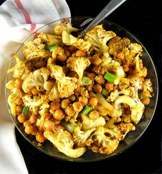 Roasted Cauliflower and Chickpeas