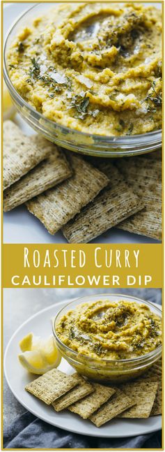 Roasted curry cauliflower dip