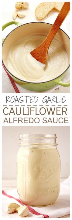 Roasted Garlic Cauliflower Alfredo Sauce