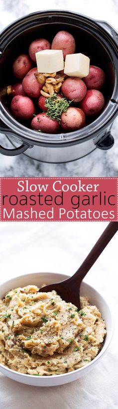 Roasted Garlic Mashed Potatoes (Slow Cooker