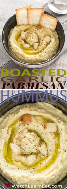 Roasted Garlic Parmesan Hummus