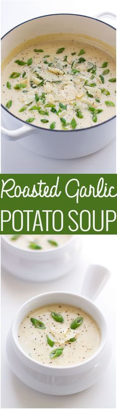 Roasted Garlic Potato Soup