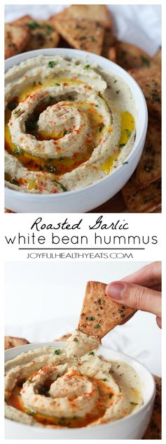 Roasted Garlic White Bean Hummus