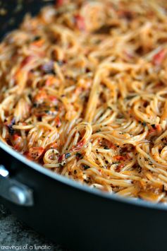 Roasted Red Pepper and Chipotle Pepper in Adobo Angel Hair Pasta