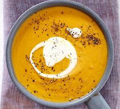 Roasted sweet potato & carrot soup