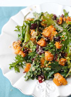 Roasted Sweet Potato, Quinoa and Kale Salad