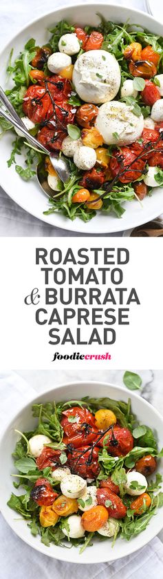 Roasted Tomato and Burrata Caprese Salad