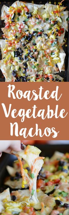 Roasted vegetable nachos