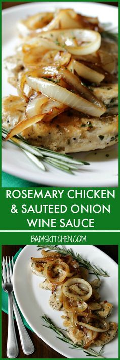 Rosemary Chicken with Caramelized Onion Sauce