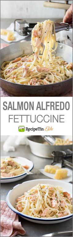 Salmon Alfredo Pasta